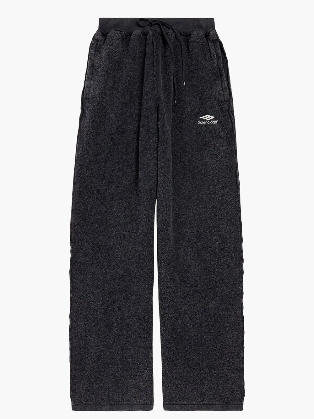 Balenciaga Black Fleece Drawstring Joggers